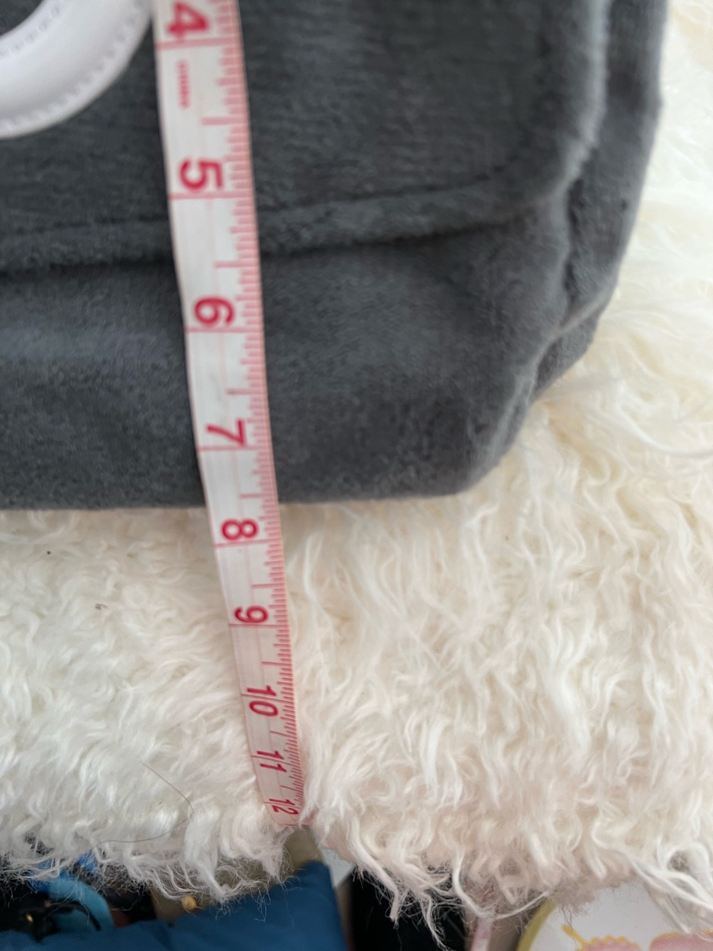 Chanel Gray Logo Plush Shoulder Bag - Picture 8 of 11